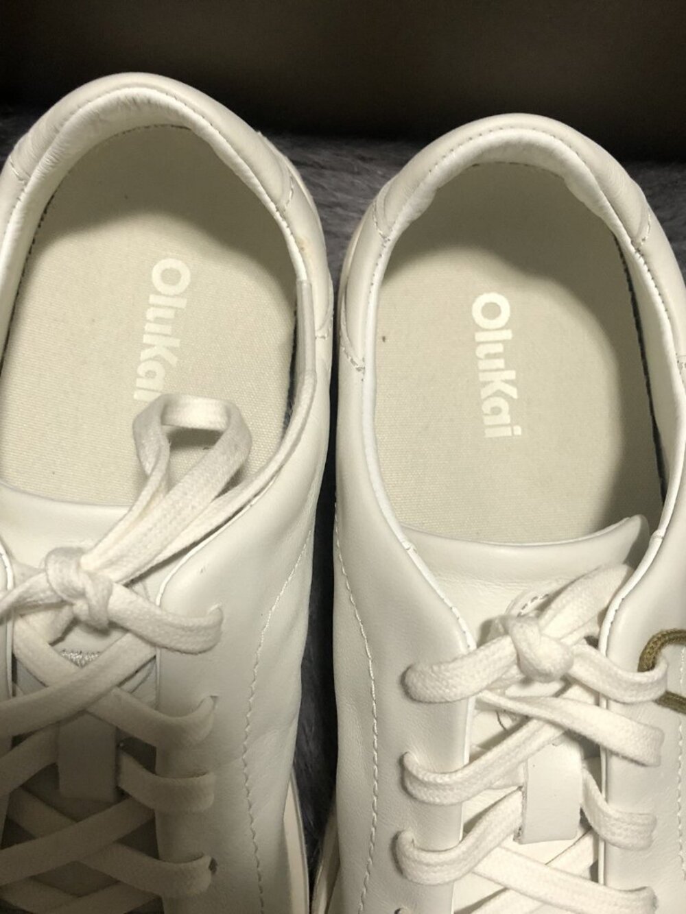 OluKai Women’s Pehuea Li ‘Ili Bright White Lace Up Shoes, Size 8, 20433-WBWB - Picture 3 of 5